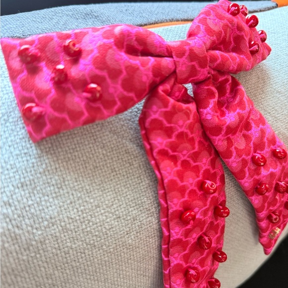 Brianna Cannon Hot Pink Scalloped Hair bow/clip - NWT - Picture 2 of 5